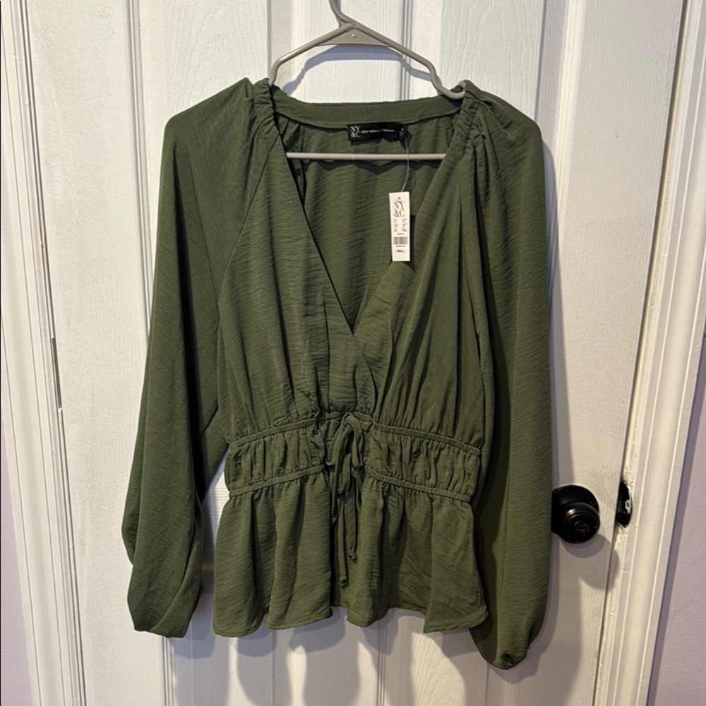 Olive Green Women's Top